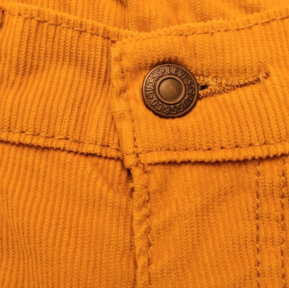 Levis 511 corduroy 32/34 slim cut straight leg pants Black Label stretch yellow - Picture 8 of 8
